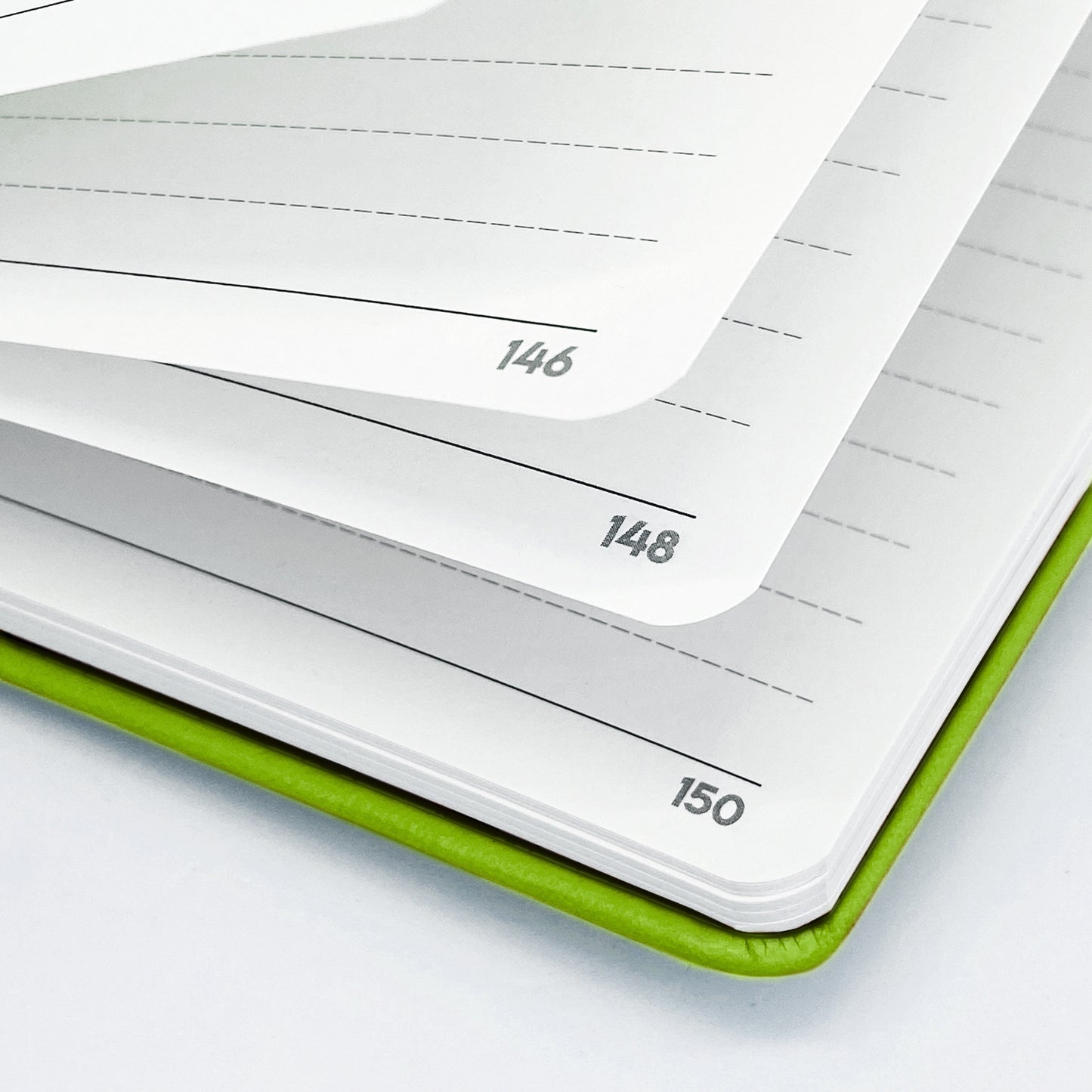 A5 Hardcover Journal Notebook - Green Faux Leather