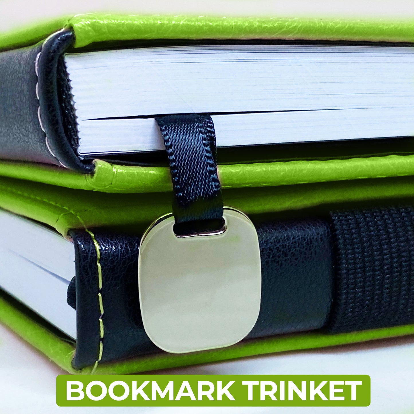 A5 Hardcover Journal Notebook - Green Faux Leather