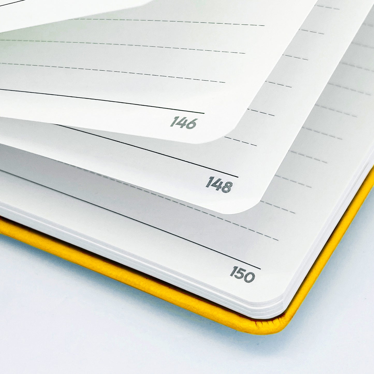 A5 Hardcover Journal Notebook - Yellow Faux Leather