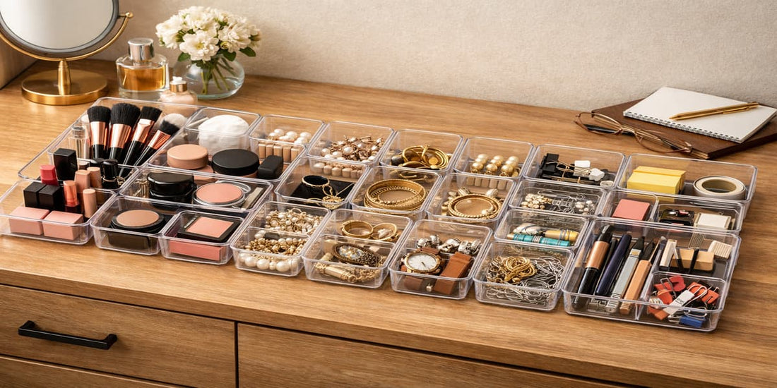 Durable plastic is lightweight yet sturdy and easy to clean with a damp cloth.