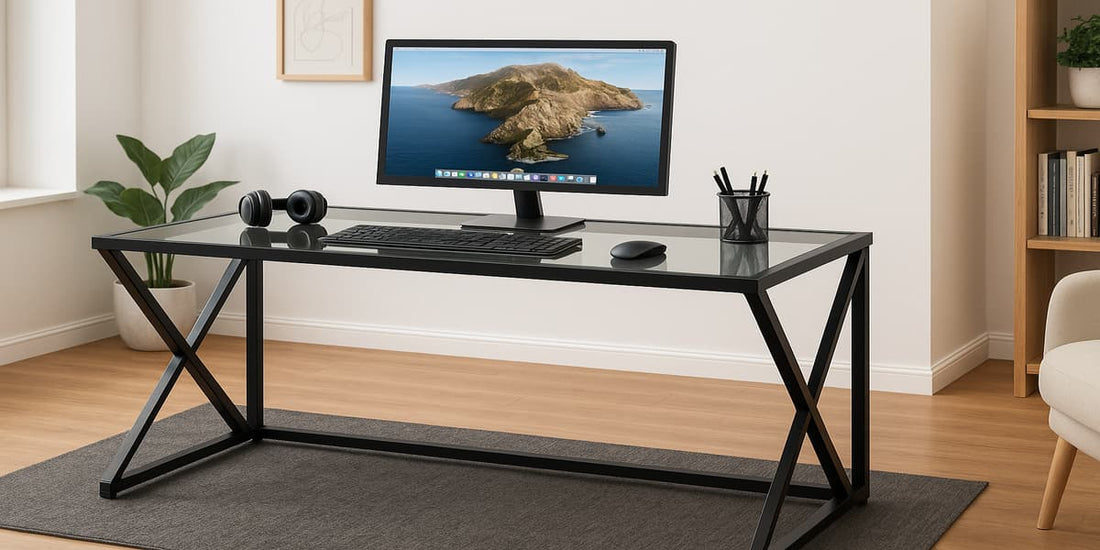 7 Best Glass Top Desk with Metal Frame Modern Design