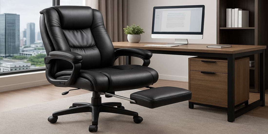 7 Best Leather Executive Chair with Footrest and Massage Function