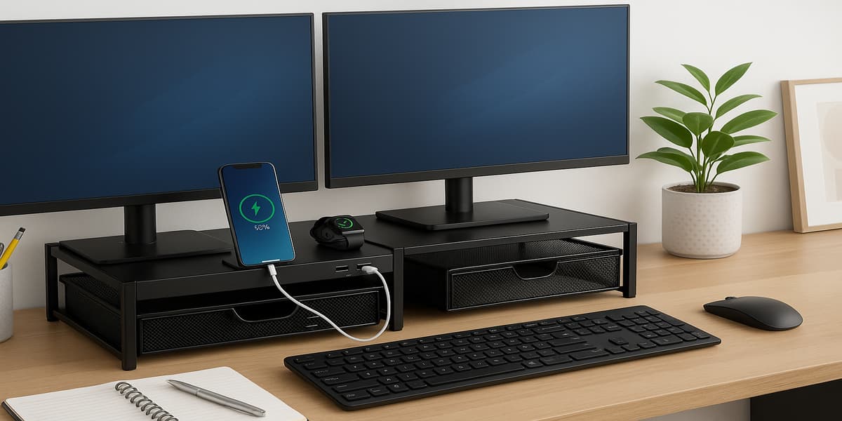 7 Best Monitor Stand with Dual Storage Drawers and USB Hub – LeStallion