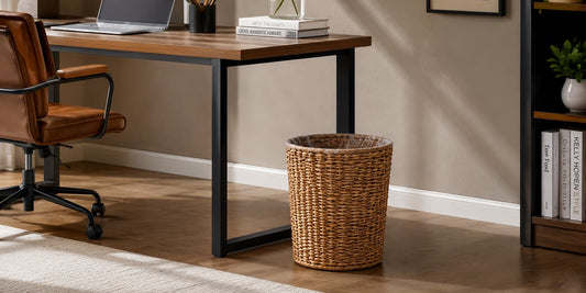 7 Best Rattan Office Wastebaskets for Boho Offices
