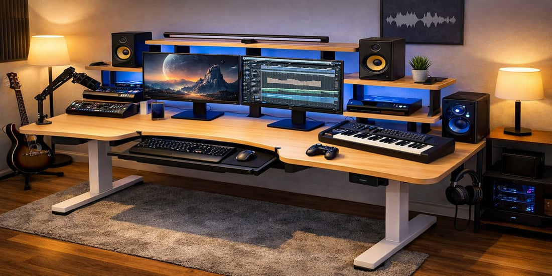 Standing Split Desk 7 Best Standing Desk with Split Level Keyboard Deck Design – LeStallion
