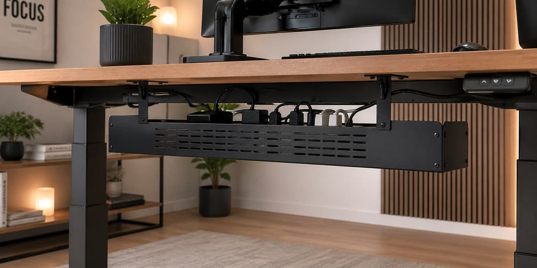 7 Best Under-Desk Cable Tray for Power Bricks and Docking Stations