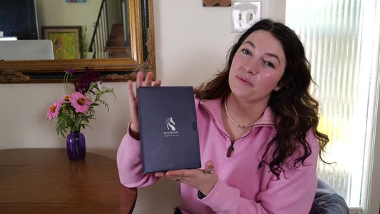 Ellie reviews the LeStallion dark navy blue faux leather journal notebook