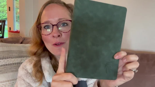 Katie of Scrantonmom reviews the LeStallion dark green A5 faux leather journal