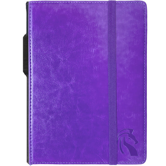 A5 Hardcover Journal Notebook - Purple Faux Leather