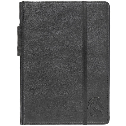 A5 Hardcover Journal Notebook - Black Faux Leather
