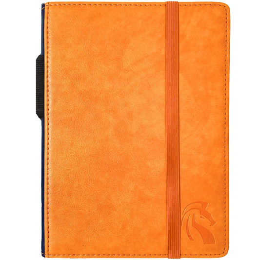 A5 Hardcover Journal Notebook - Orange Faux Leather